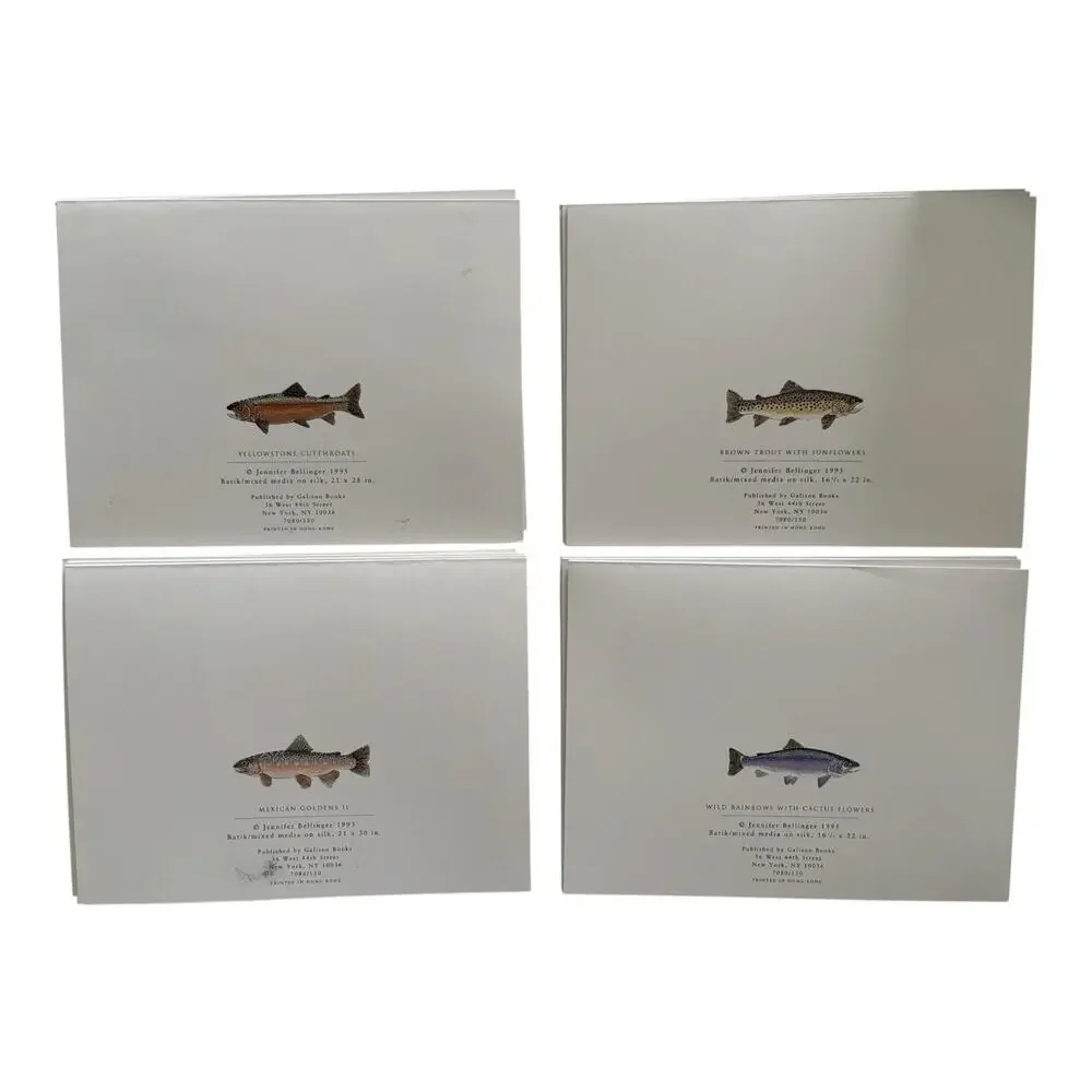 Galison Fish Museum Of Art 20 Notecards Jennifer Bellinger Boxed w/ Envelopes